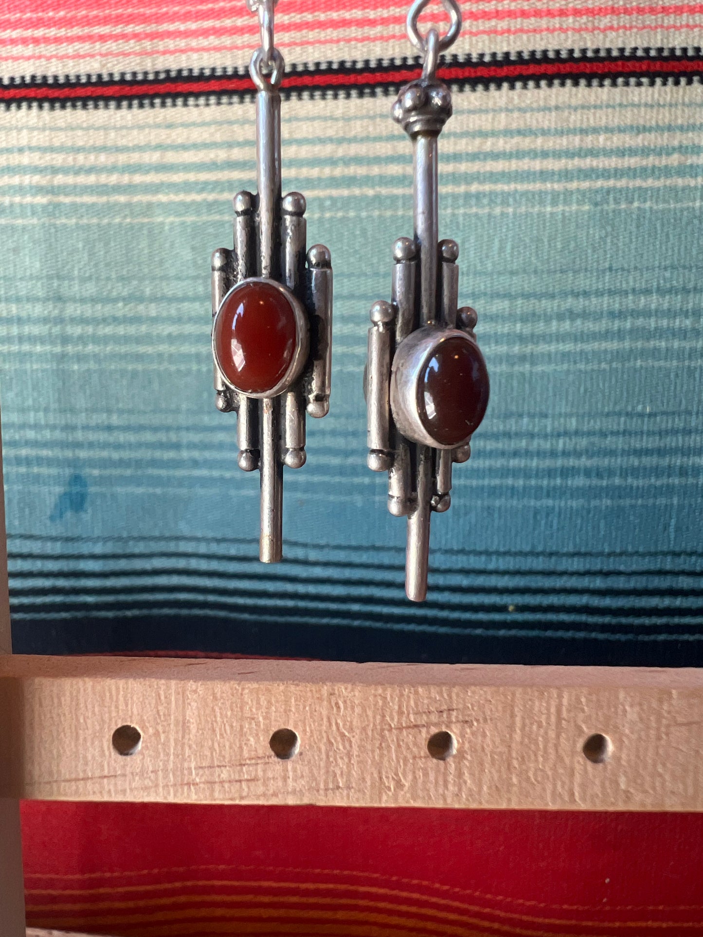 Vintage Sterling Bamboo Style Earrings