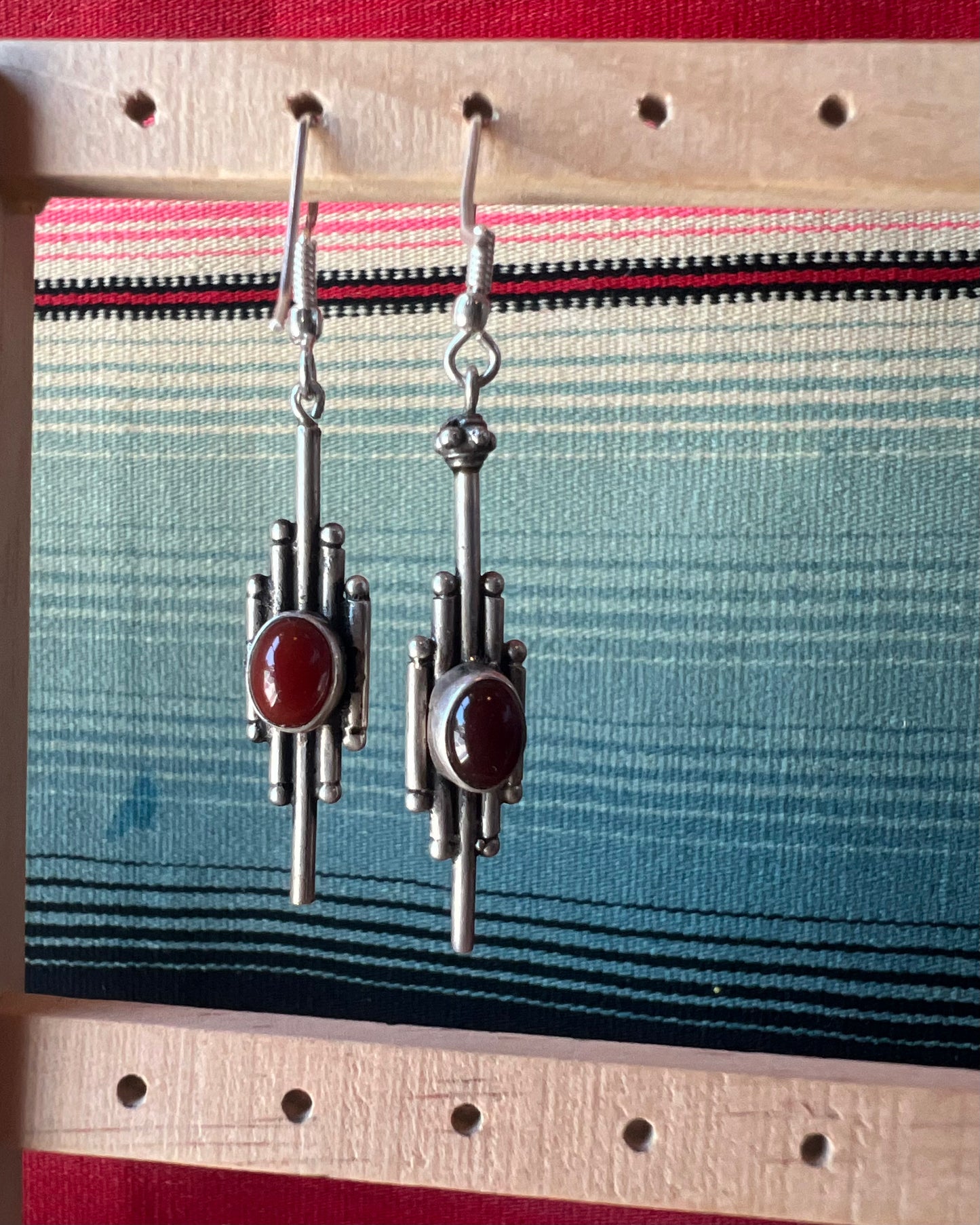 Vintage Sterling Bamboo Style Earrings
