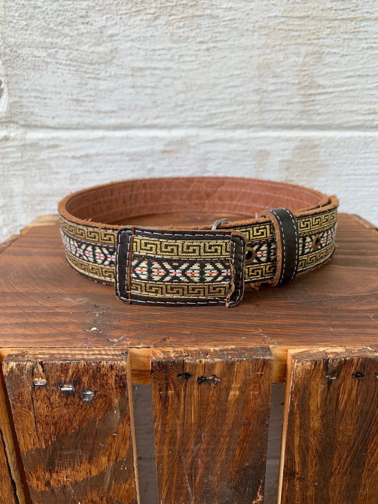 Vtg. Metallic Woven Belt