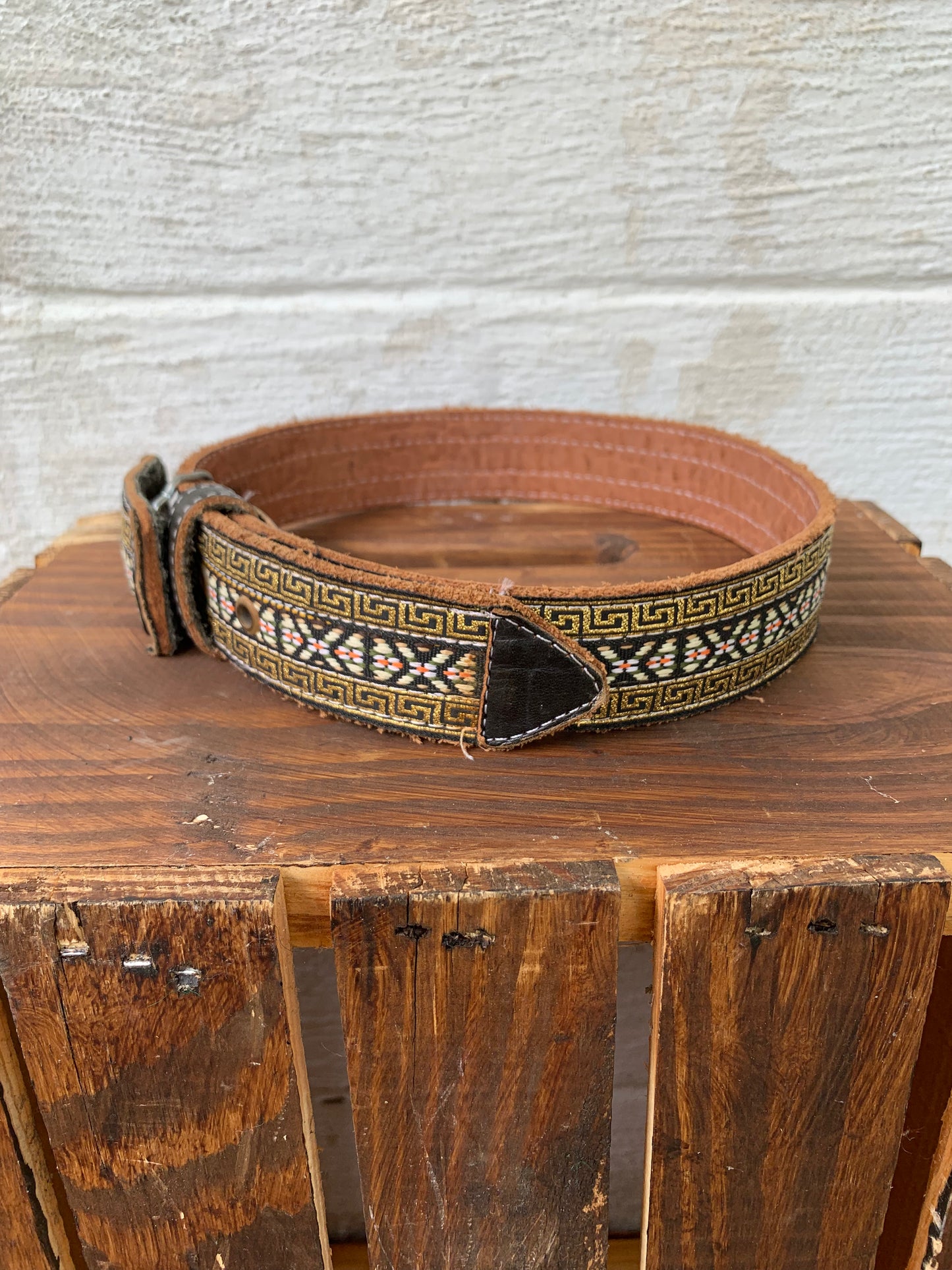 Vtg. Metallic Woven Belt