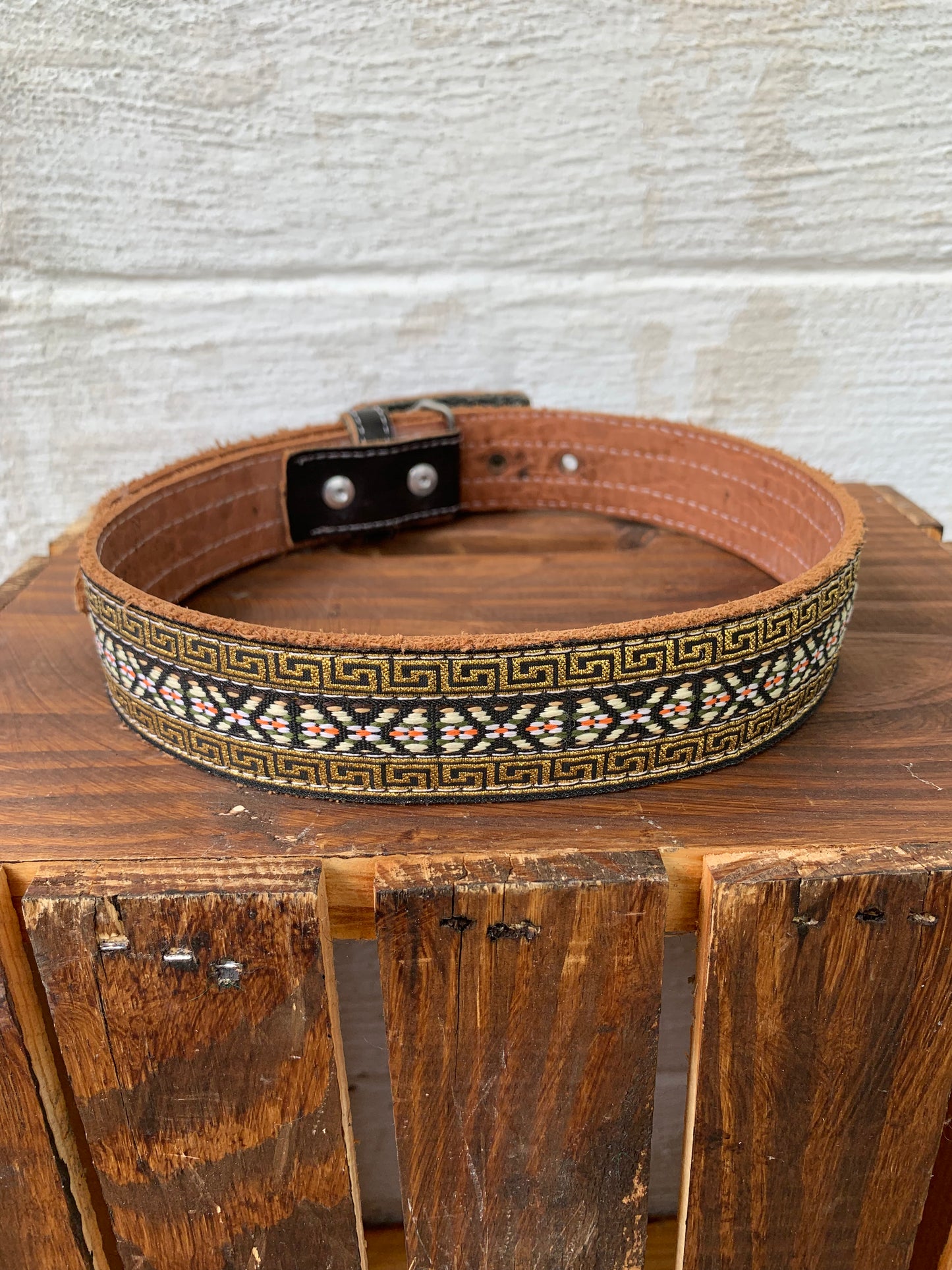 Vtg. Metallic Woven Belt