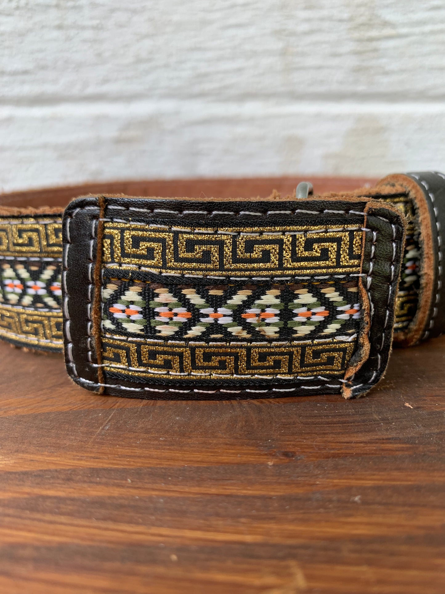 Vtg. Metallic Woven Belt