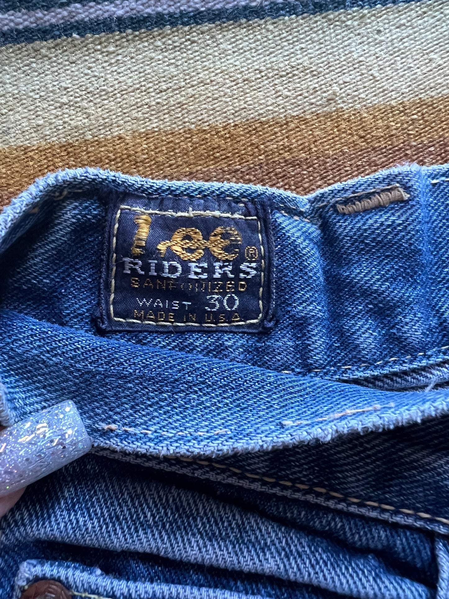 50s Lee Riders Patched Bootcut Jeans sz30