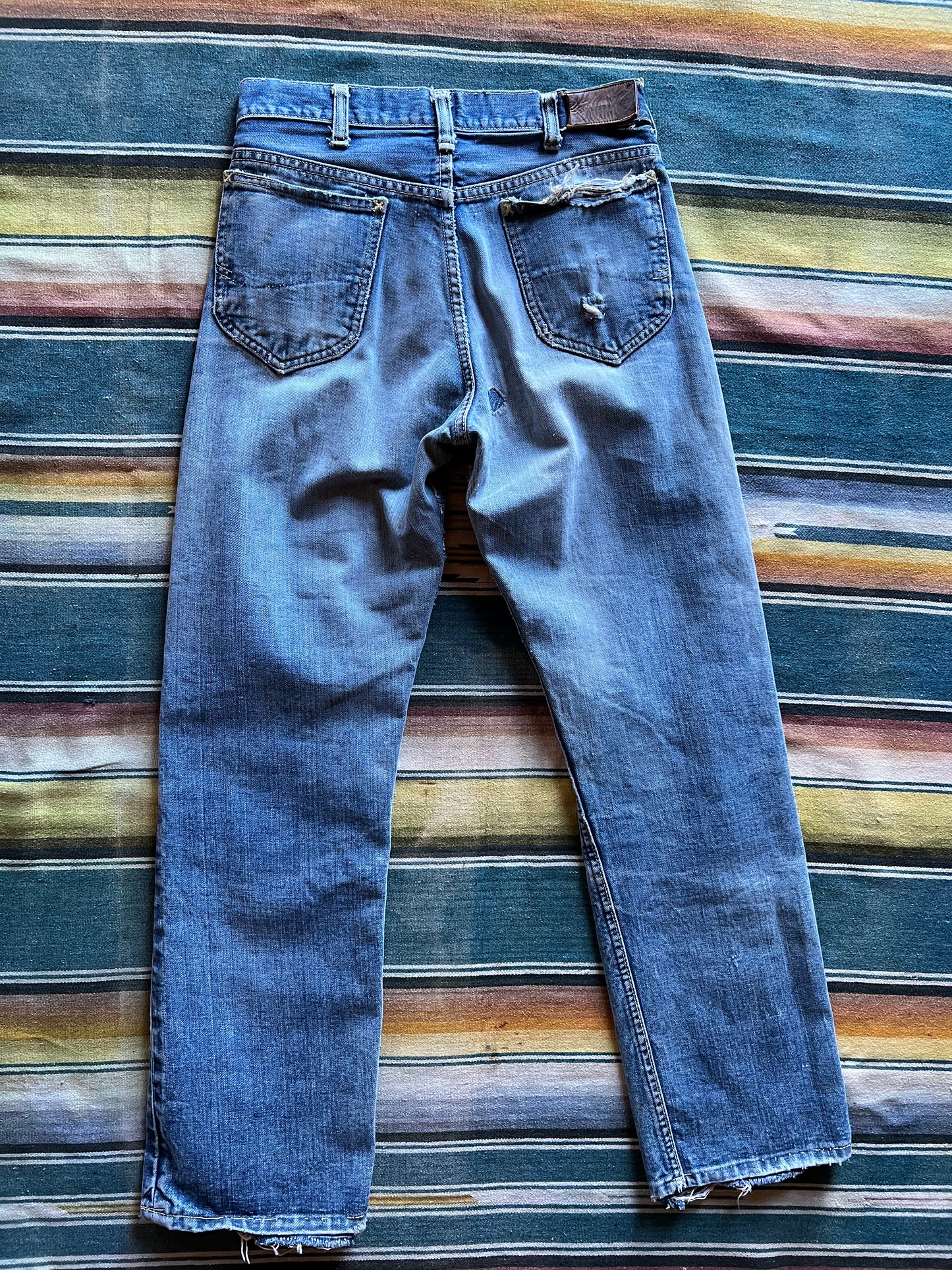 50s Lee Riders Patched Bootcut Jeans sz30