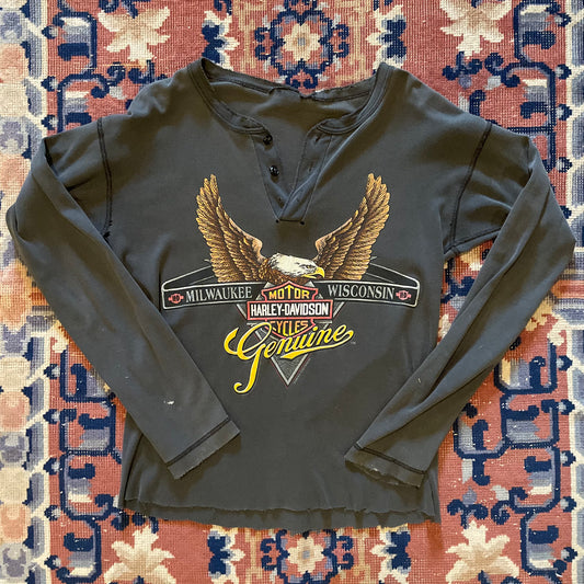 "Milwaukee, WI' Harley Davidson Henley