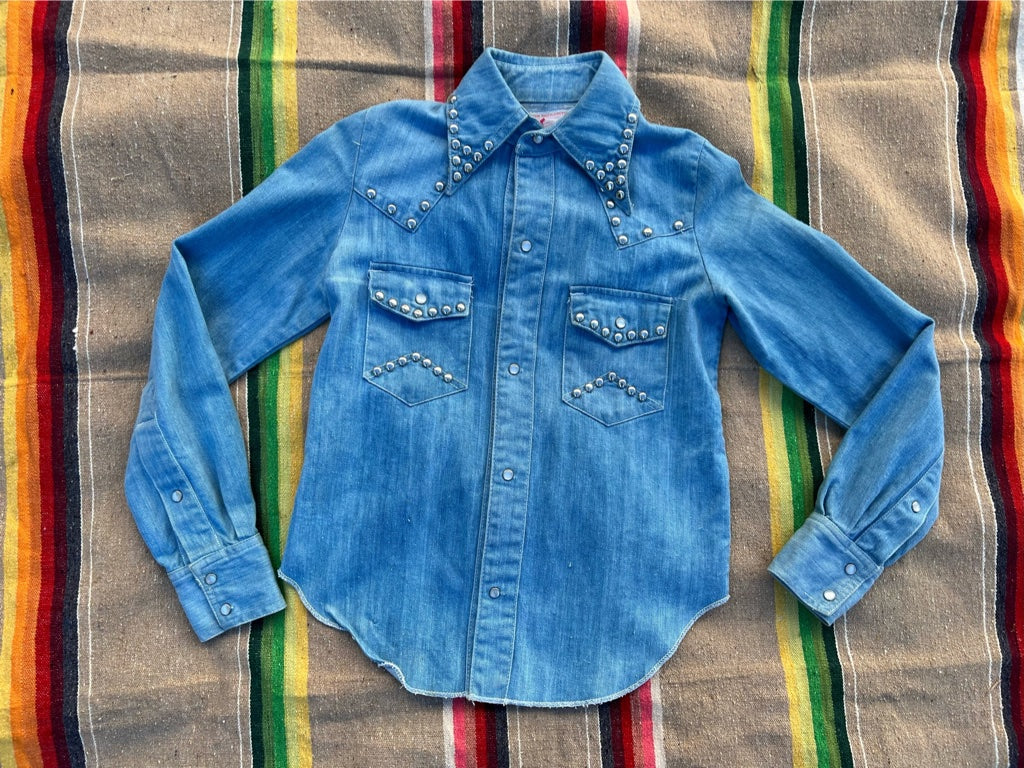 1970s Studded Denim Shirt