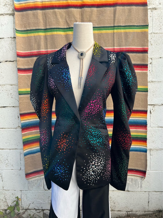 Queen of Sparkles Rainbow Rhinestone Jacket