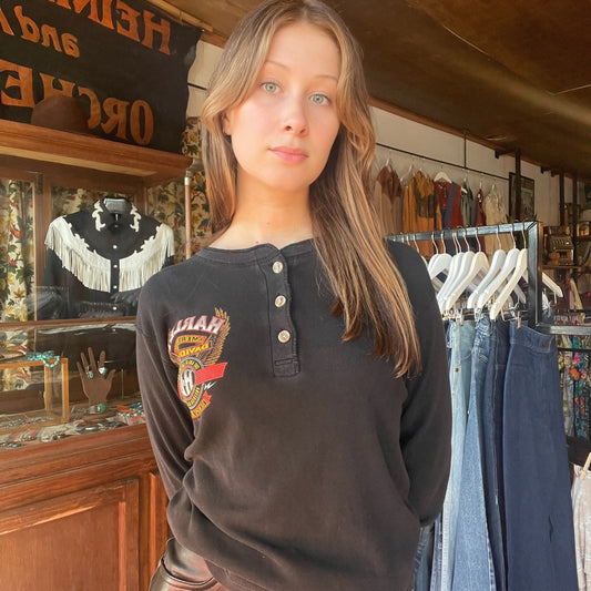 VTG 1994 Harley Davidson New Haven, CT Henley Size L