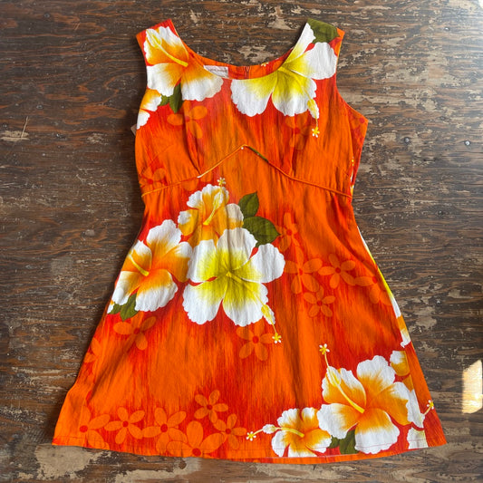 VTG Royal Hawaiian Orange Dress
