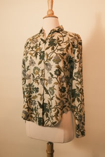 70s Ship n Shore Floral Button Down Shirt