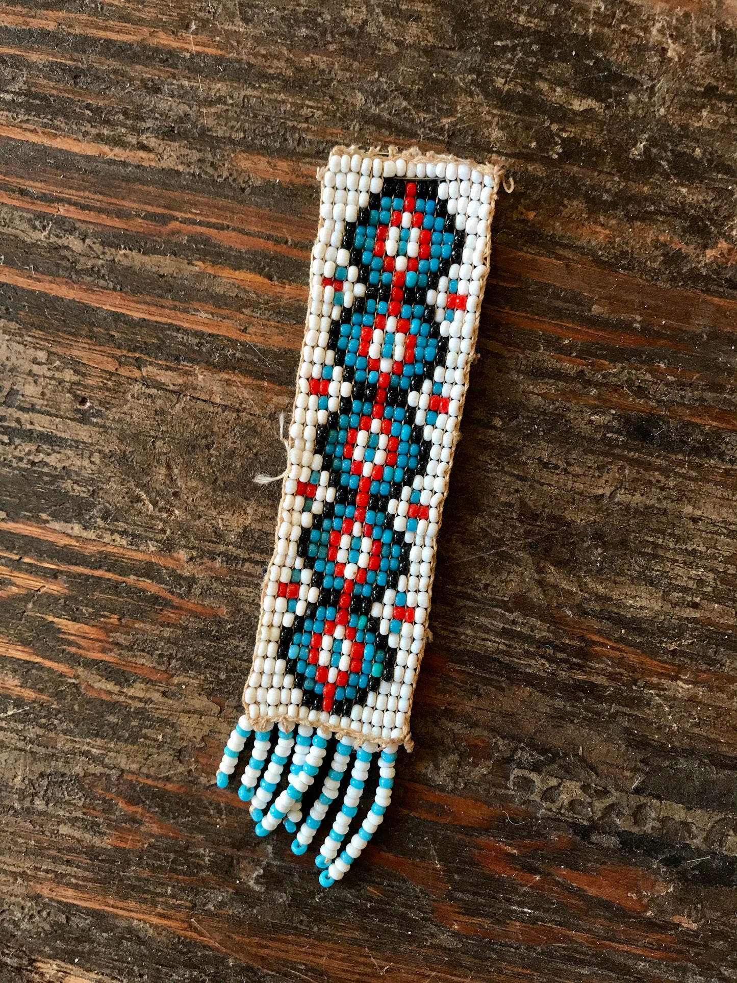 Native American Beaded Safety Pin Piece