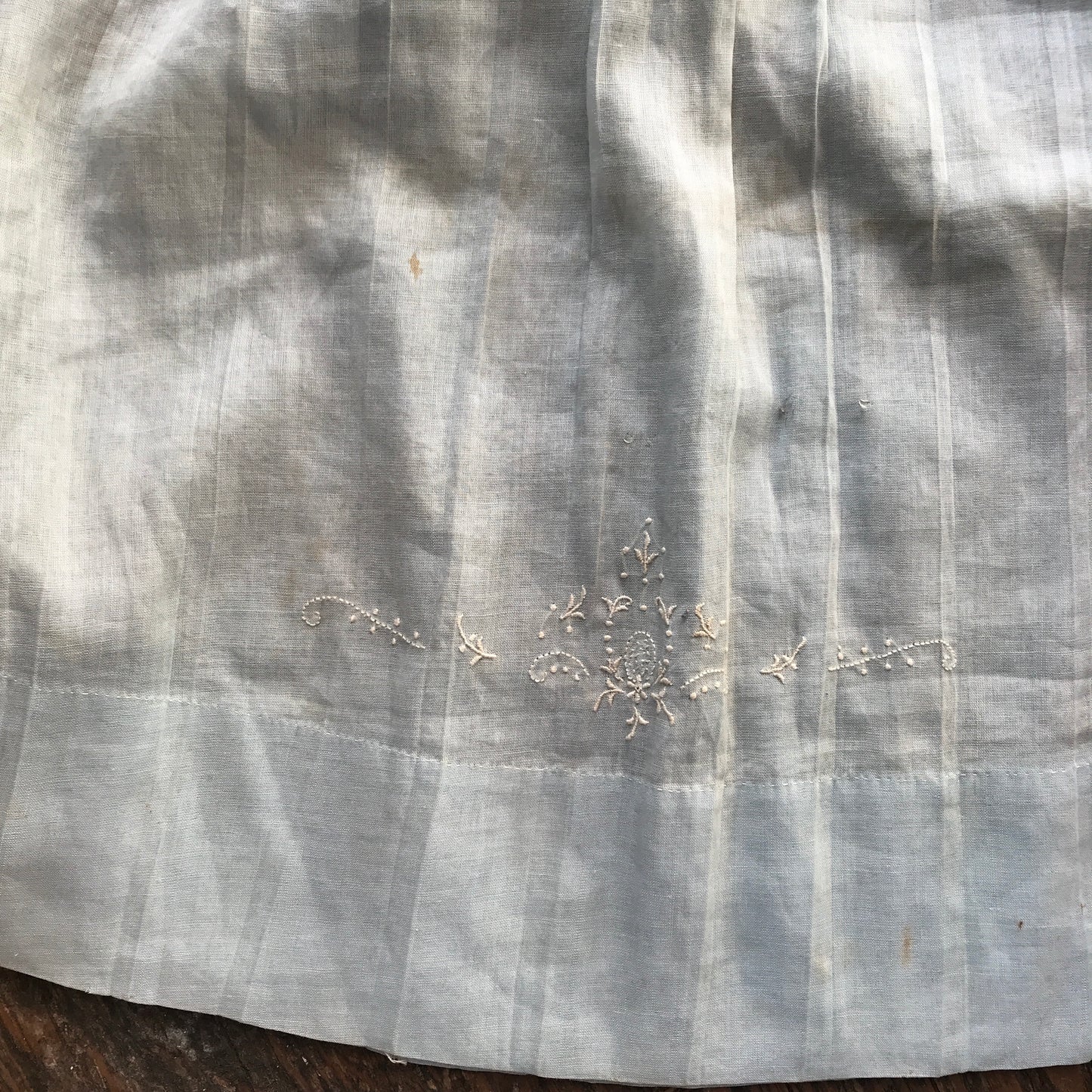 1940s Baby Blue Organdy Baby Dress