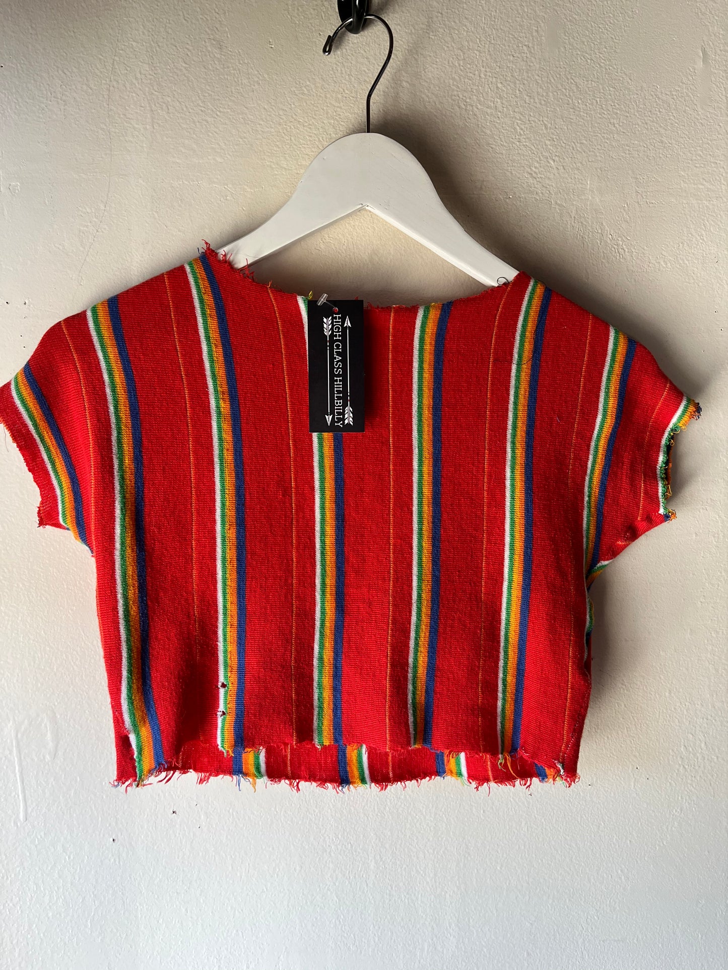 30s Inspired Handmade Striped Velvet Mask Top (S)