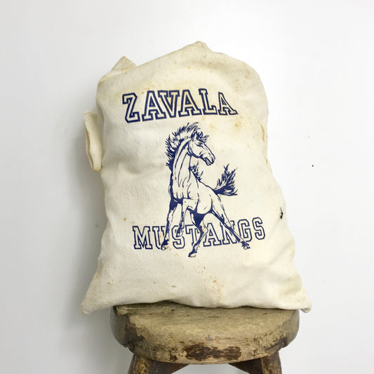 Vtg. Zavala Mustangs Drawstring Bag