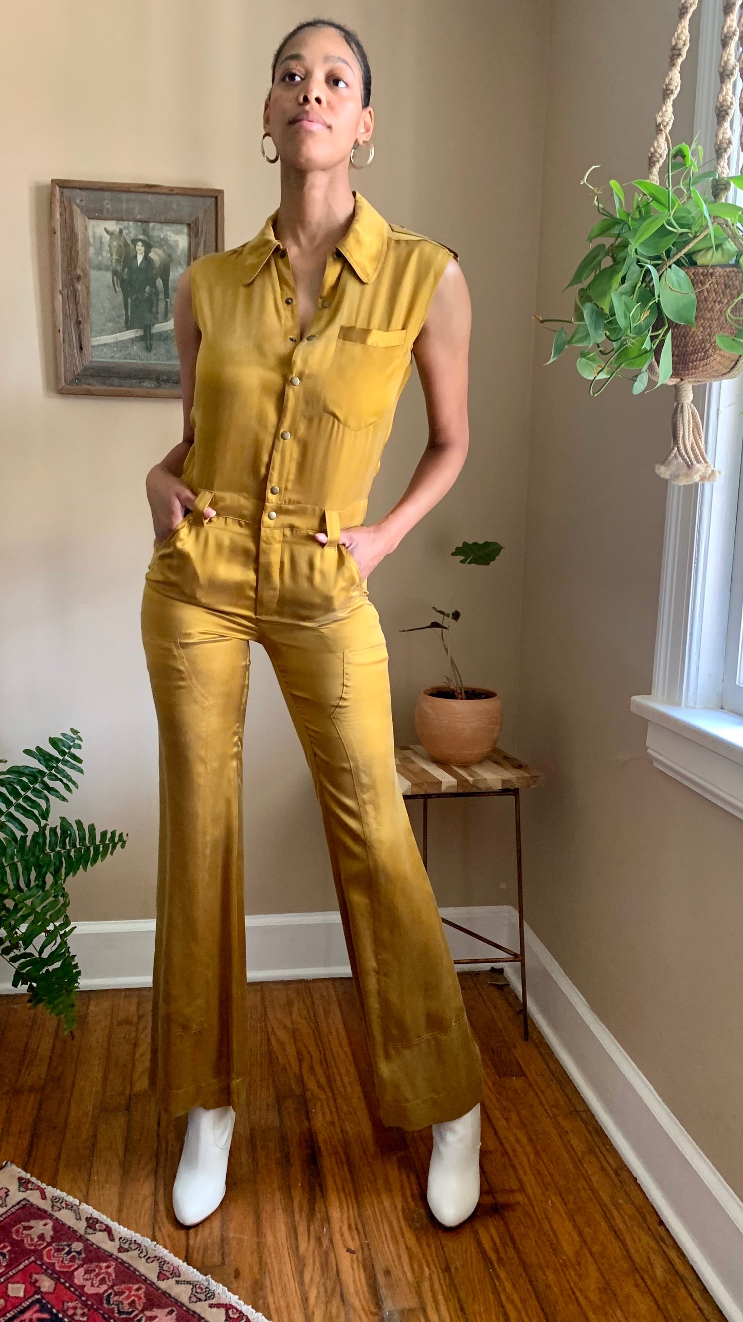 Gold Champagne Land of Distraction Jumpsuit (M)