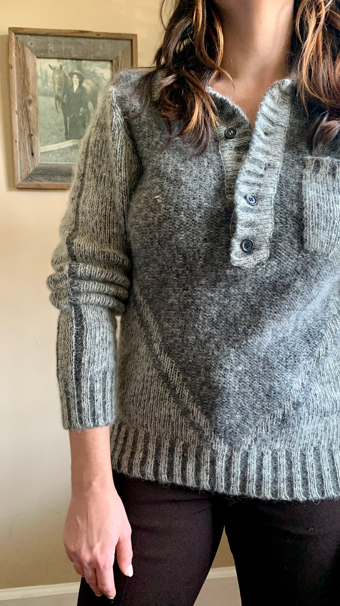 1960s Grey Mohair Pullover (M/L)