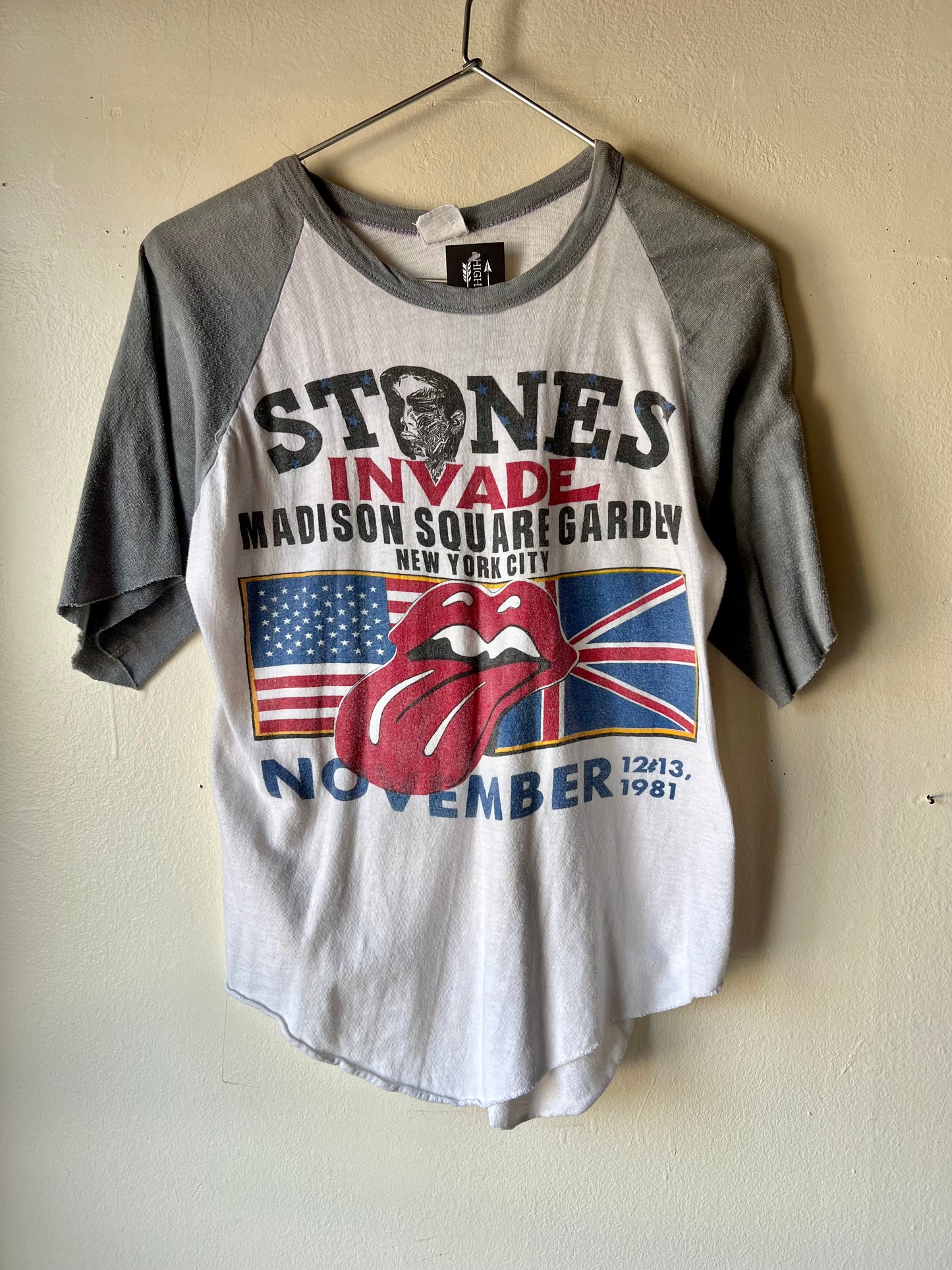 1981 ROLLING STONES Madison Square Garden Raglan Tee (S/M)
