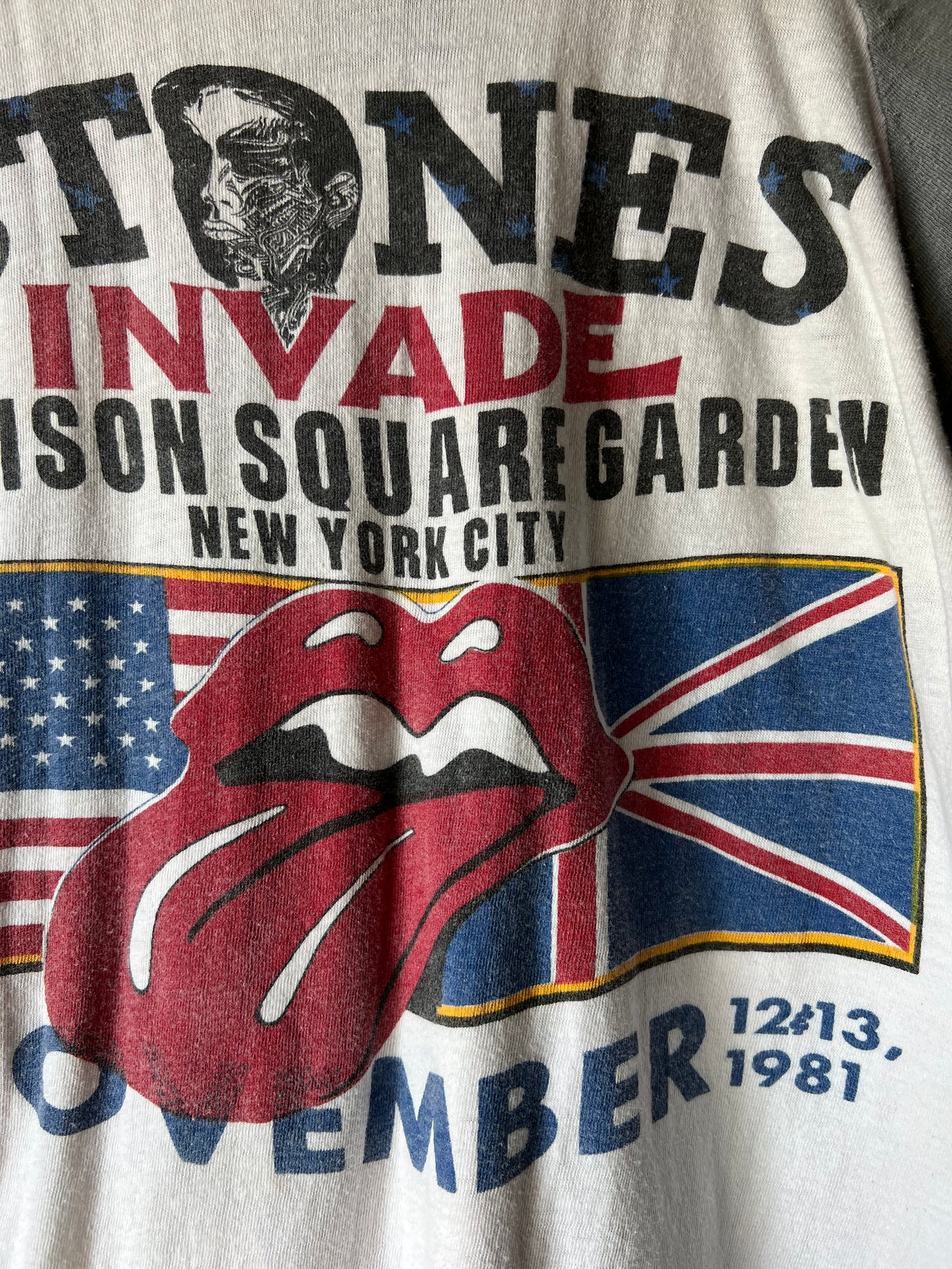 1981 ROLLING STONES Madison Square Garden Raglan Tee (S/M)