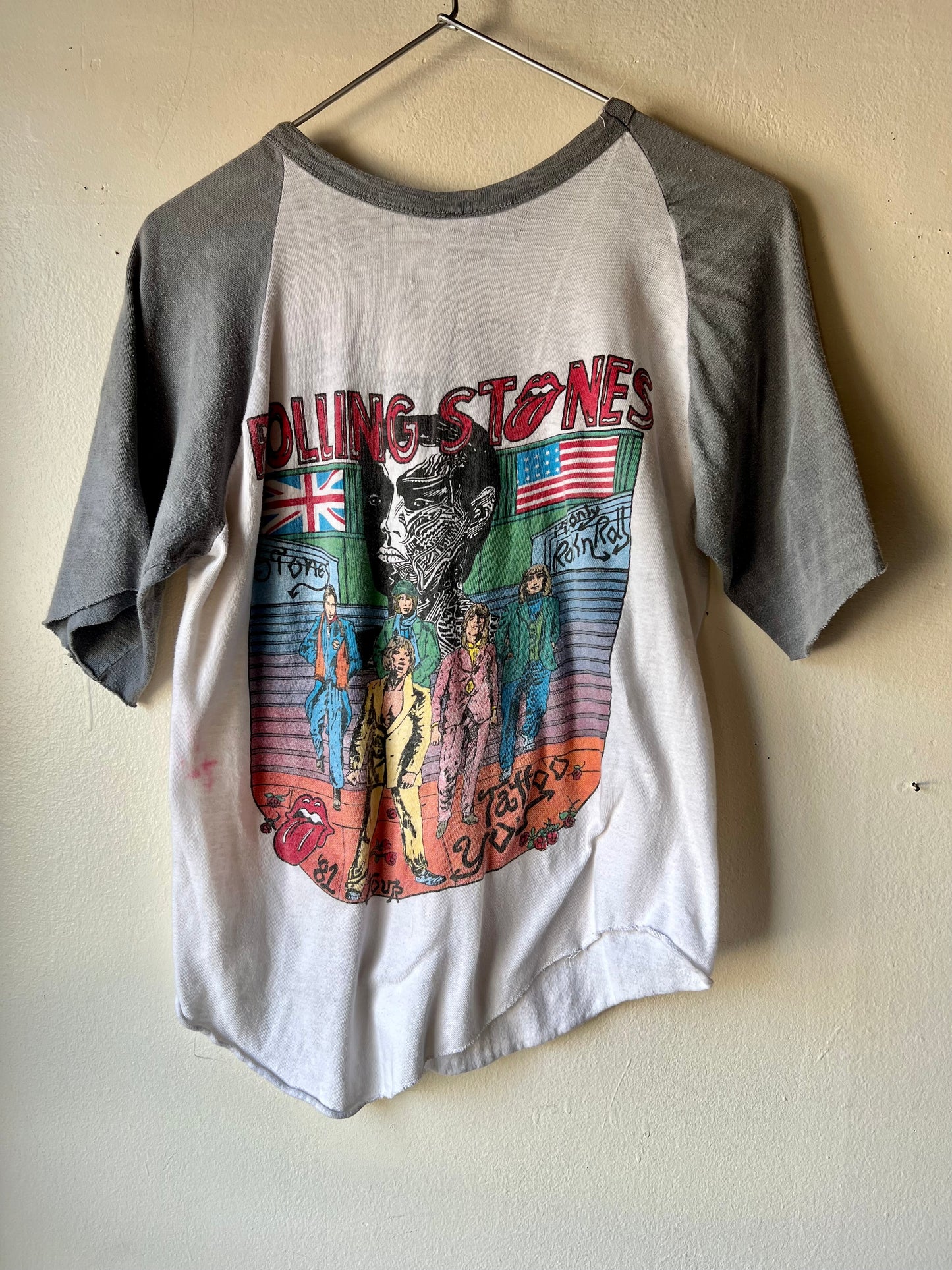 1981 ROLLING STONES Madison Square Garden Raglan Tee (S/M)