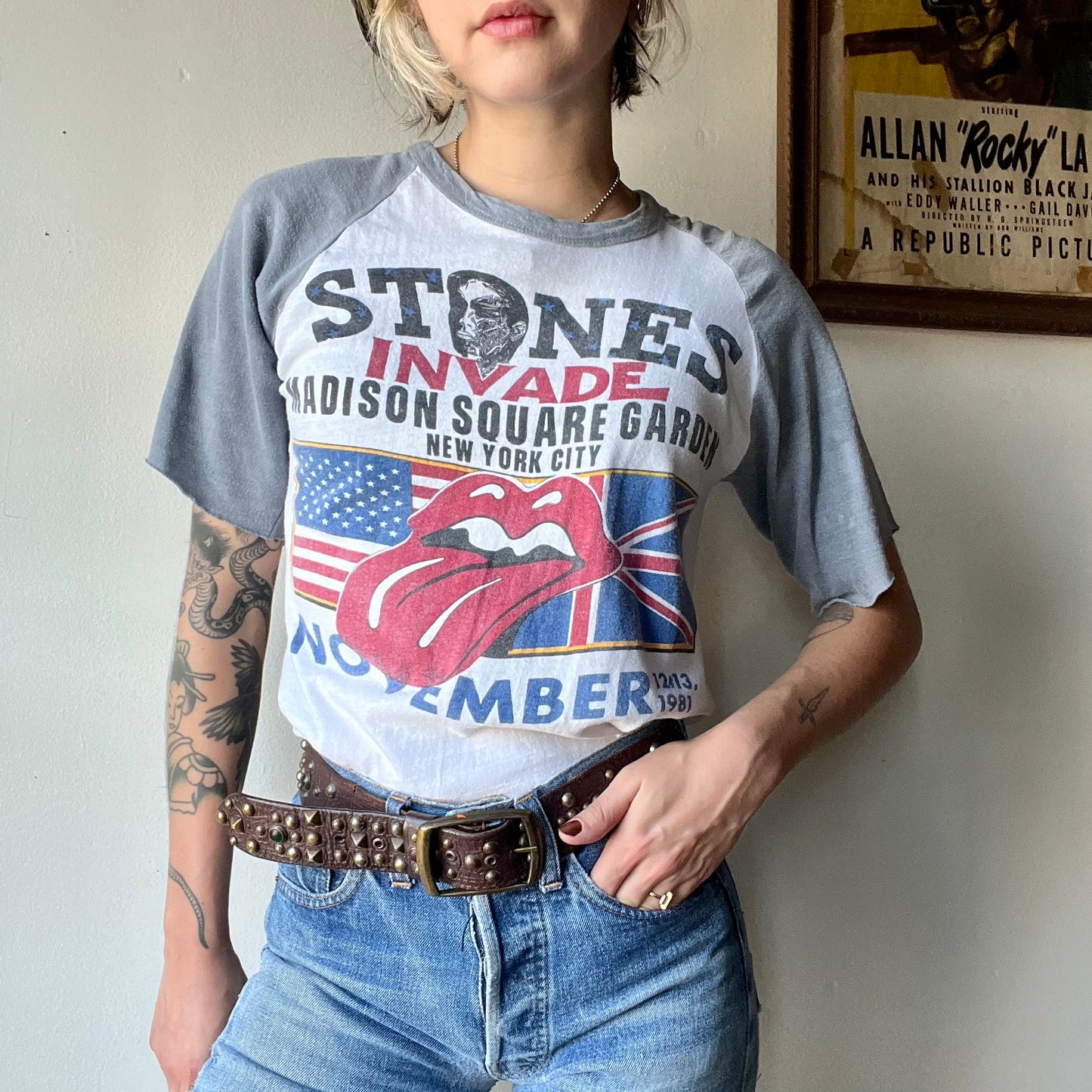 1981 ROLLING STONES Madison Square Garden Raglan Tee (S/M)