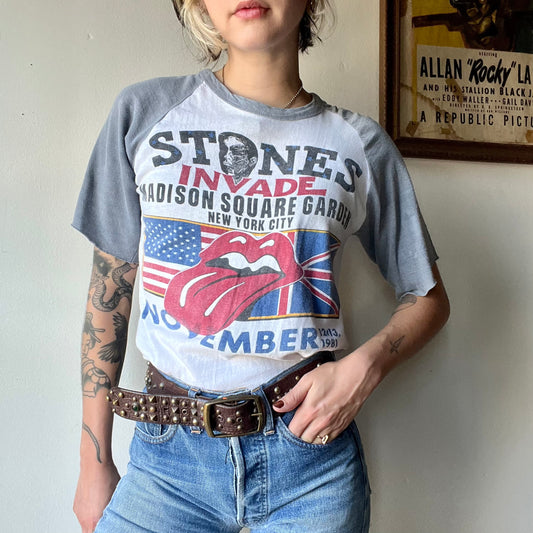 1981 ROLLING STONES Madison Square Garden Raglan Tee (S/M)