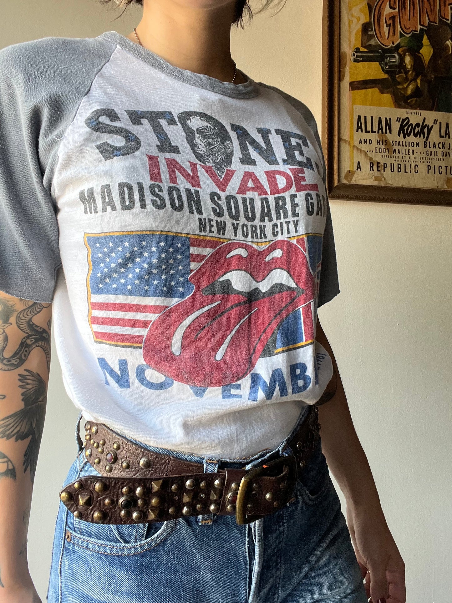 1981 ROLLING STONES Madison Square Garden Raglan Tee (S/M)