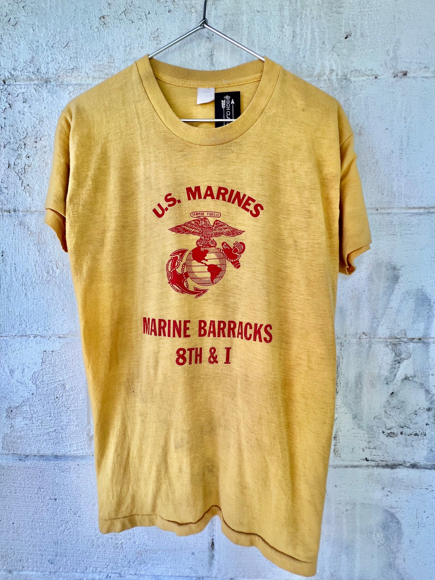 Vtg. US Marines Mustard Tee (M/L)