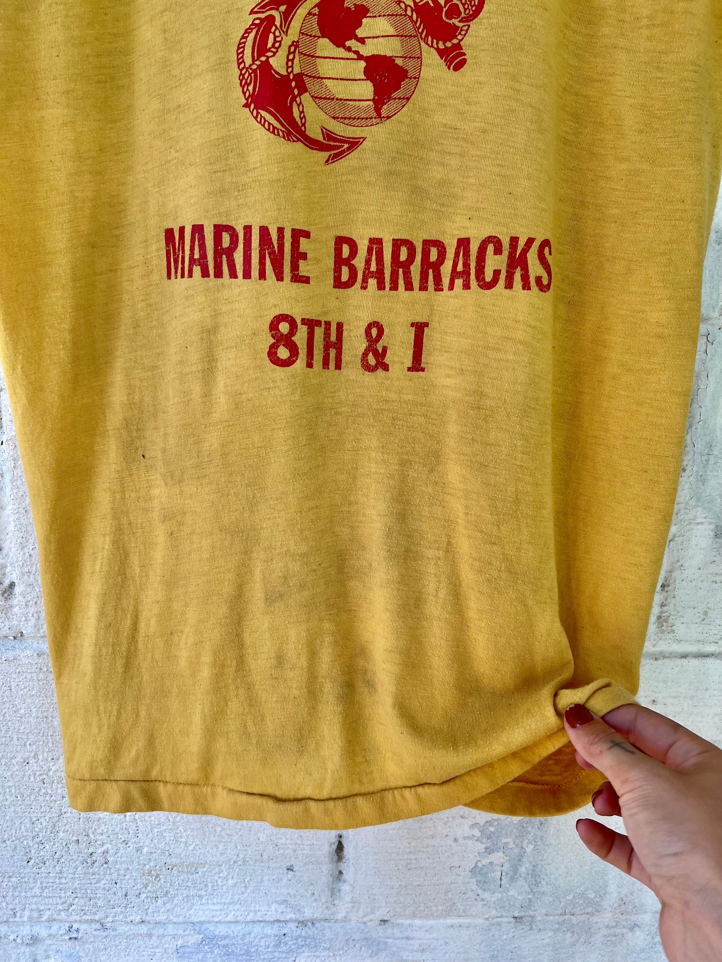 Vtg. US Marines Mustard Tee (M/L)