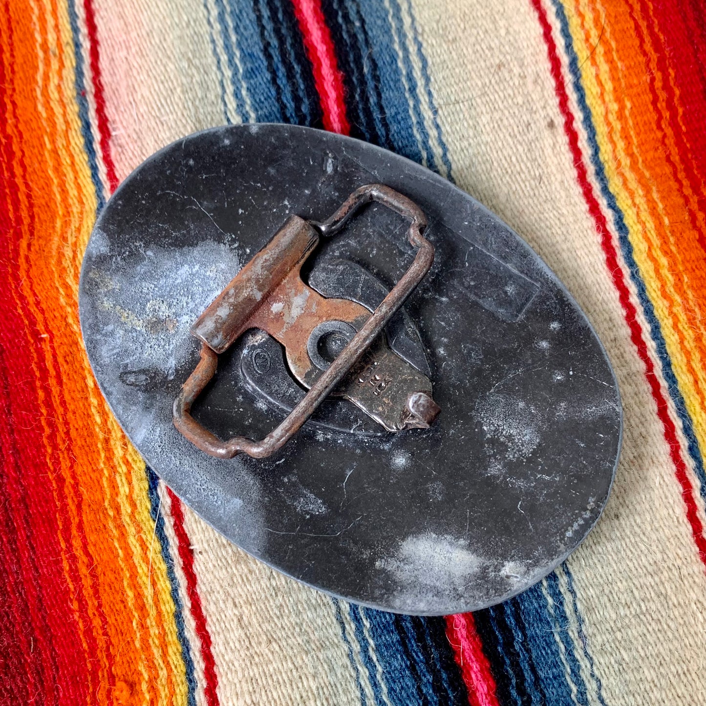 Floral Engraved Patina Buckle