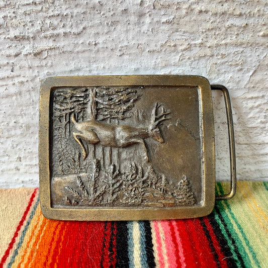 Jumping Deer Square Buckle