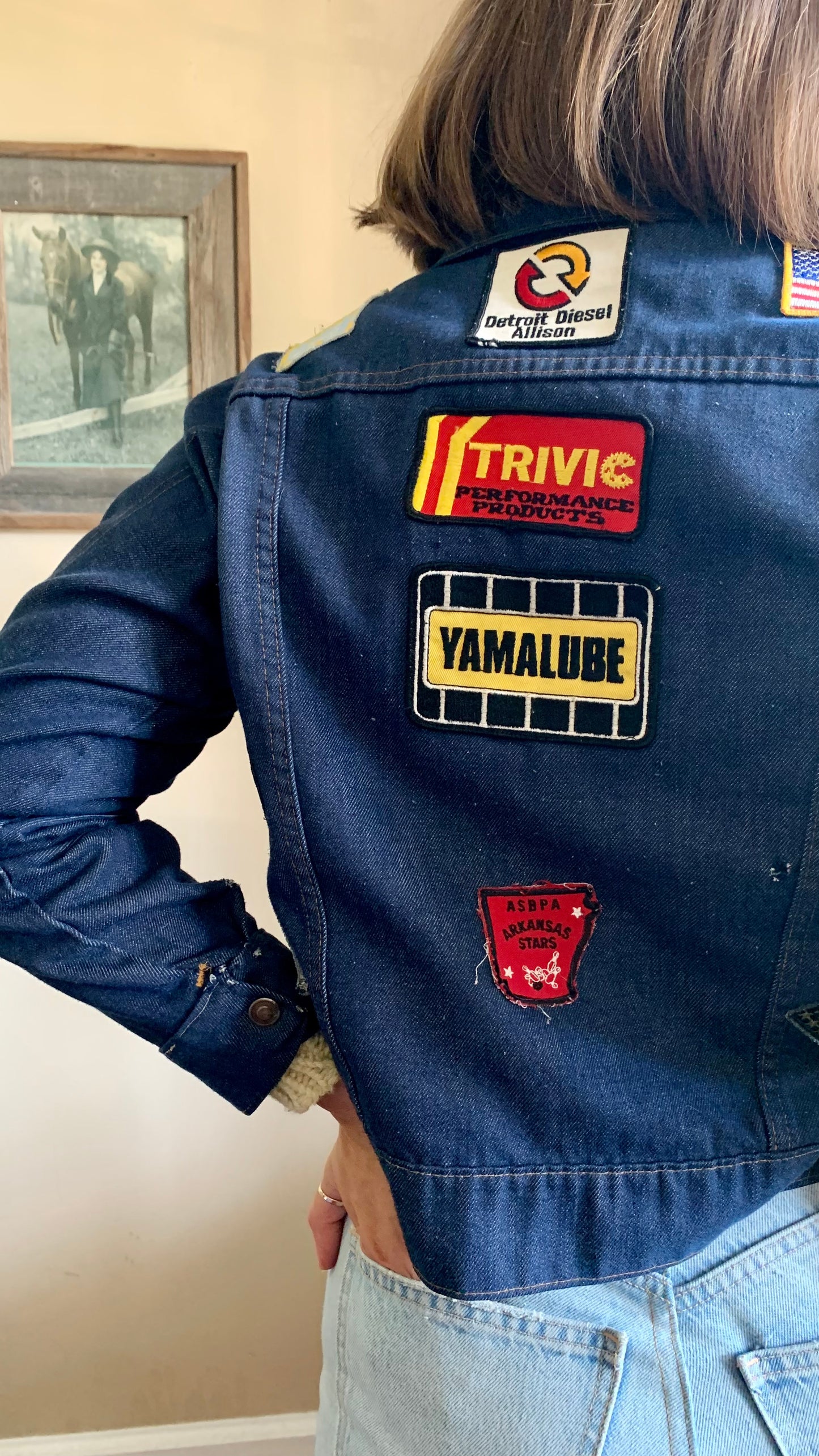 1960s Patched Selvedge Denim Jacket (S)