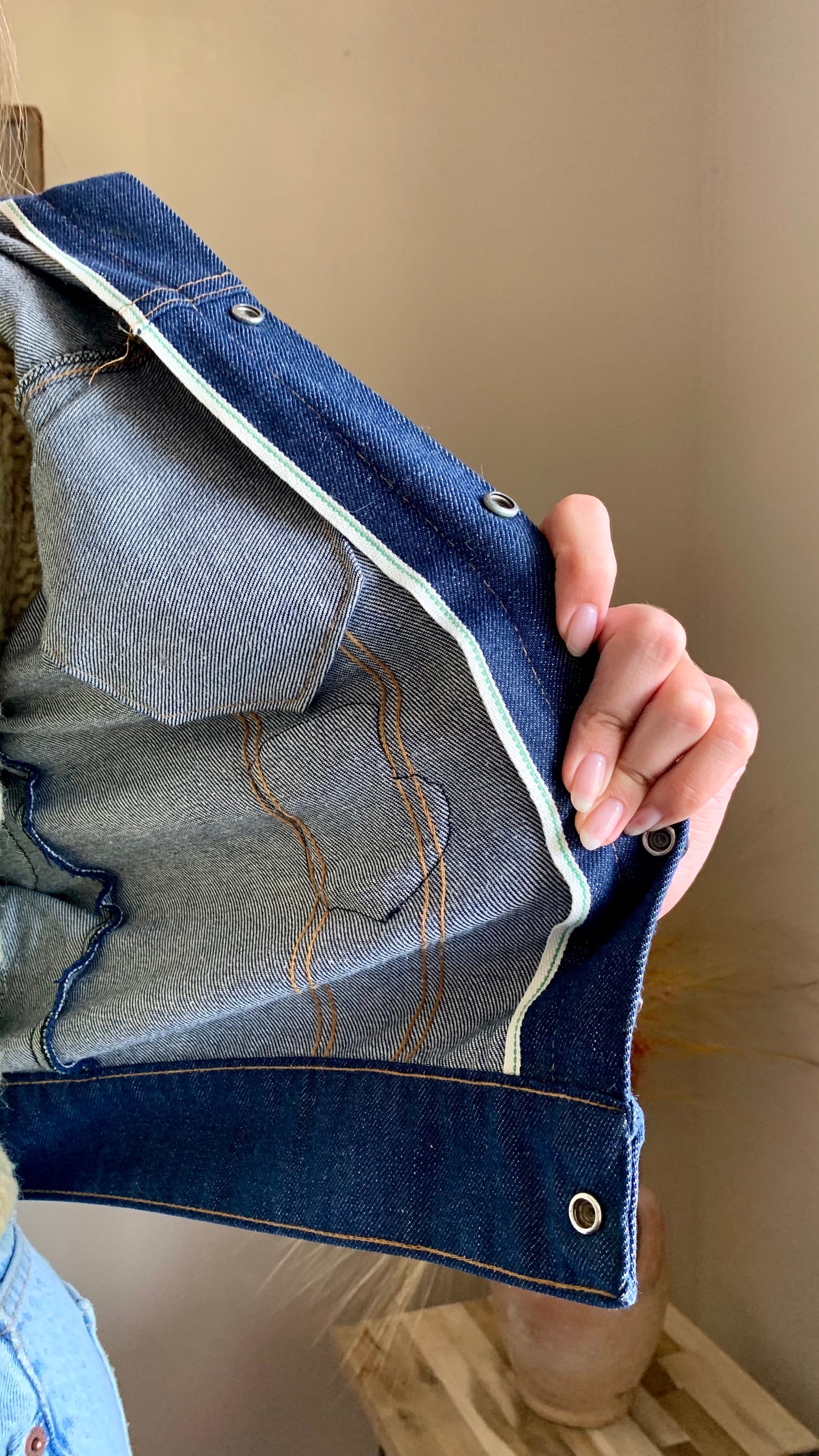 1960s Patched Selvedge Denim Jacket (S)