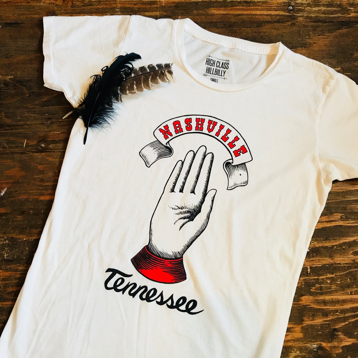 HCH Nashville Hand Tee's White