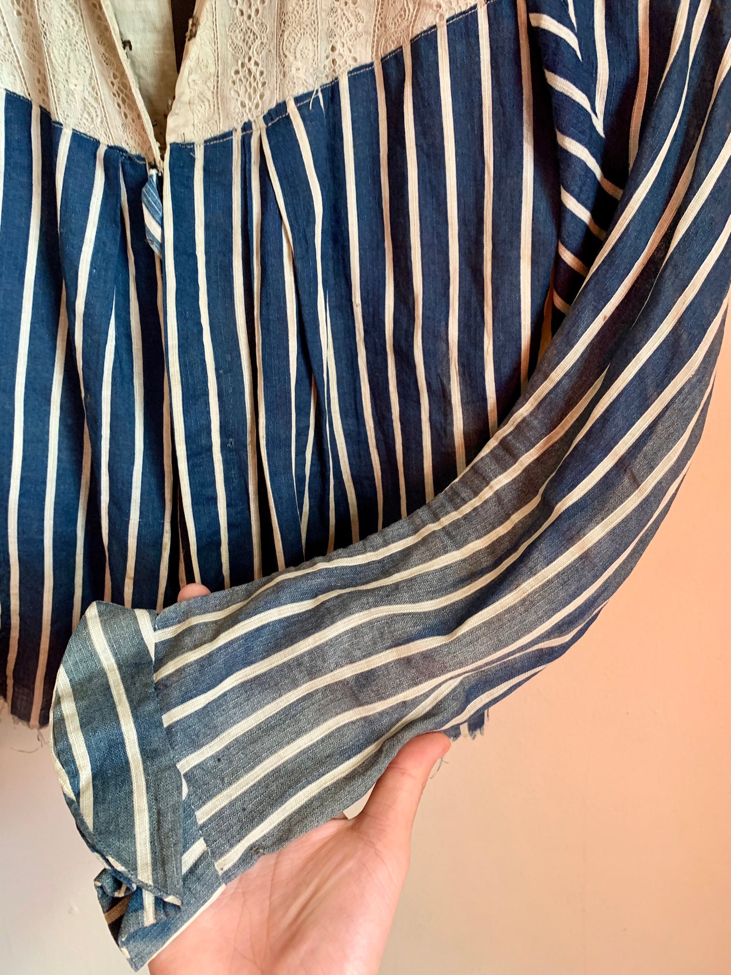 Antique Blue Calico Blouse (XXS)