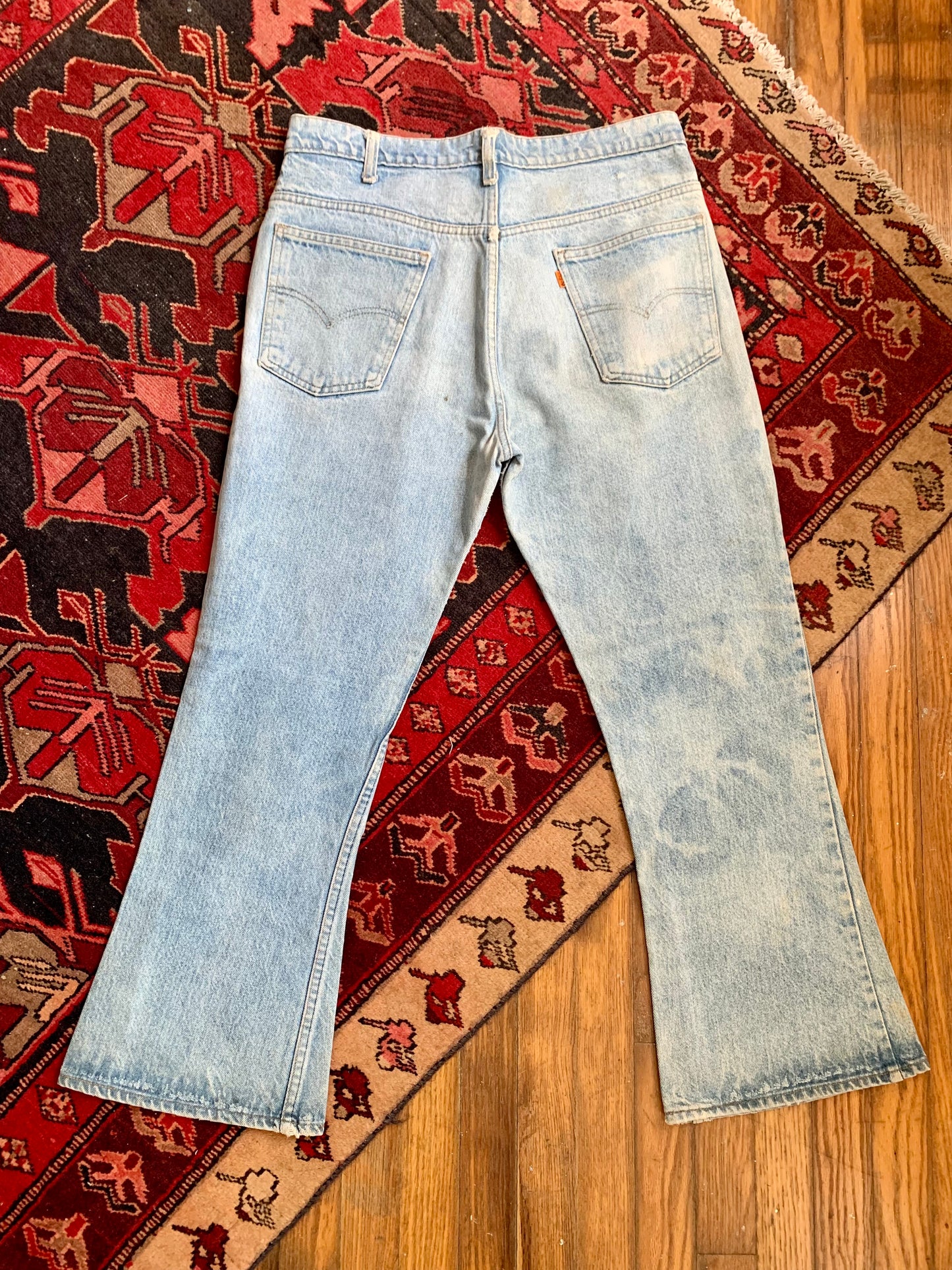 Sunfaded Vintage Levi Bells 34x28 (women's 10/12)