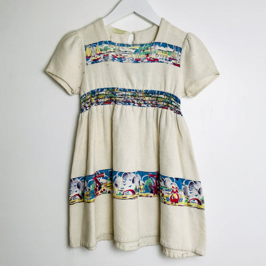 1940s Girls Linen Day Dress (3-4T)