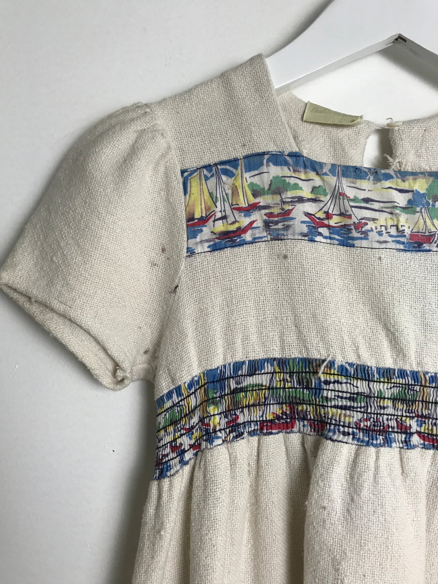 1940s Girls Linen Day Dress (3-4T)