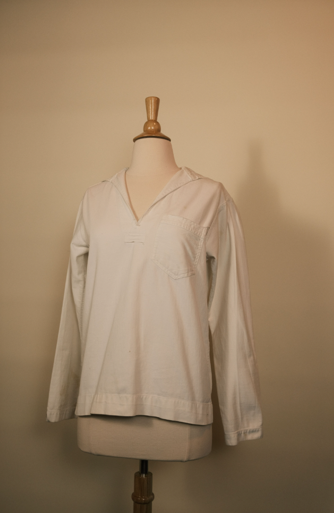 US Navy Issue Sailor's White Middy Top