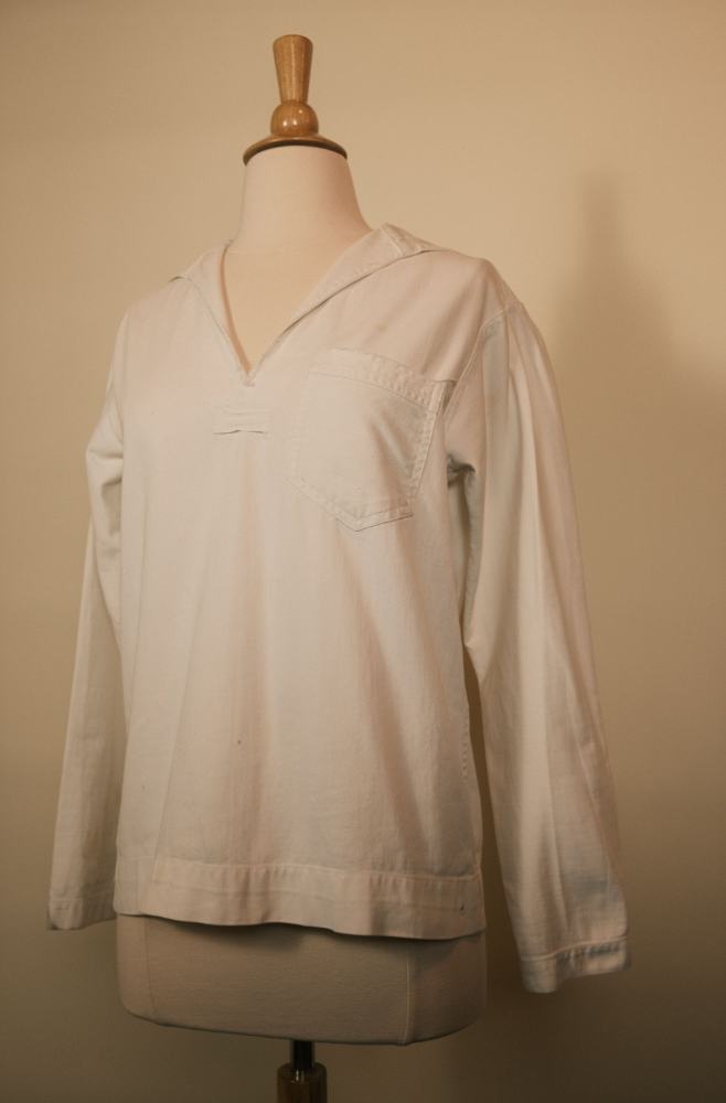 US Navy Issue Sailor's White Middy Top