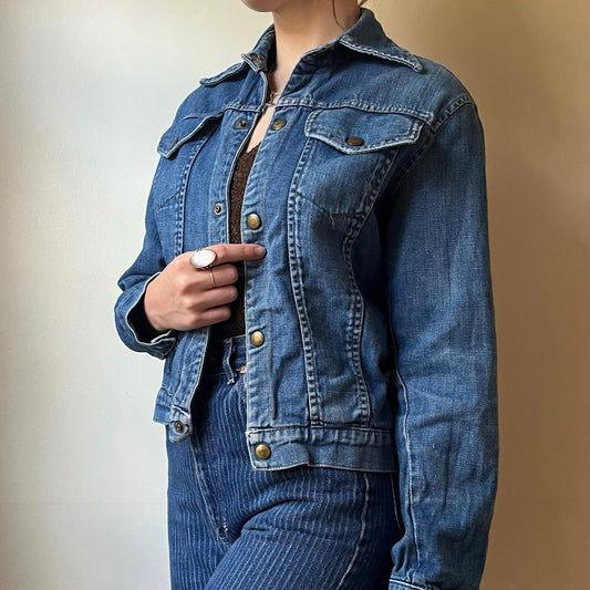 1960s Selvedge Denim Jacket w/ Art (S)