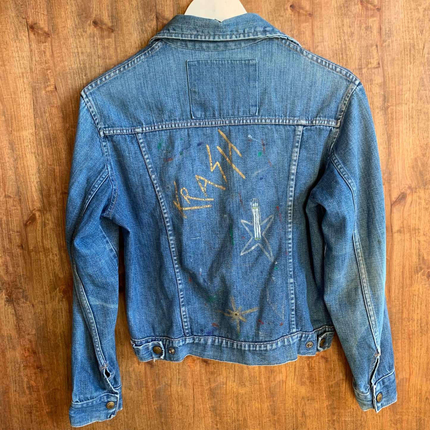 1960s Selvedge Denim Jacket w/ Art (S)