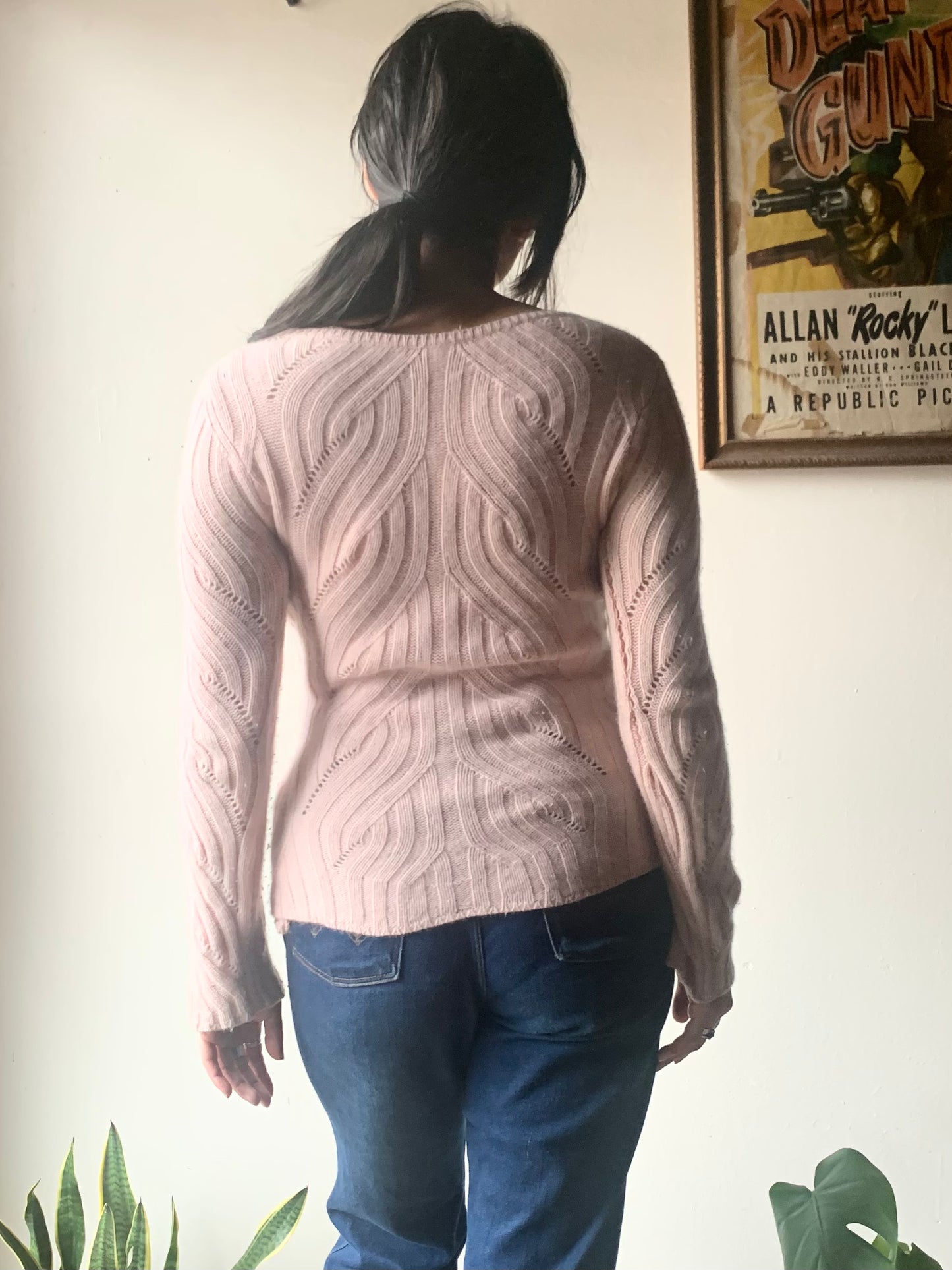 Vintage Pale Blush Les Copains Cashmere Cardigan (S)