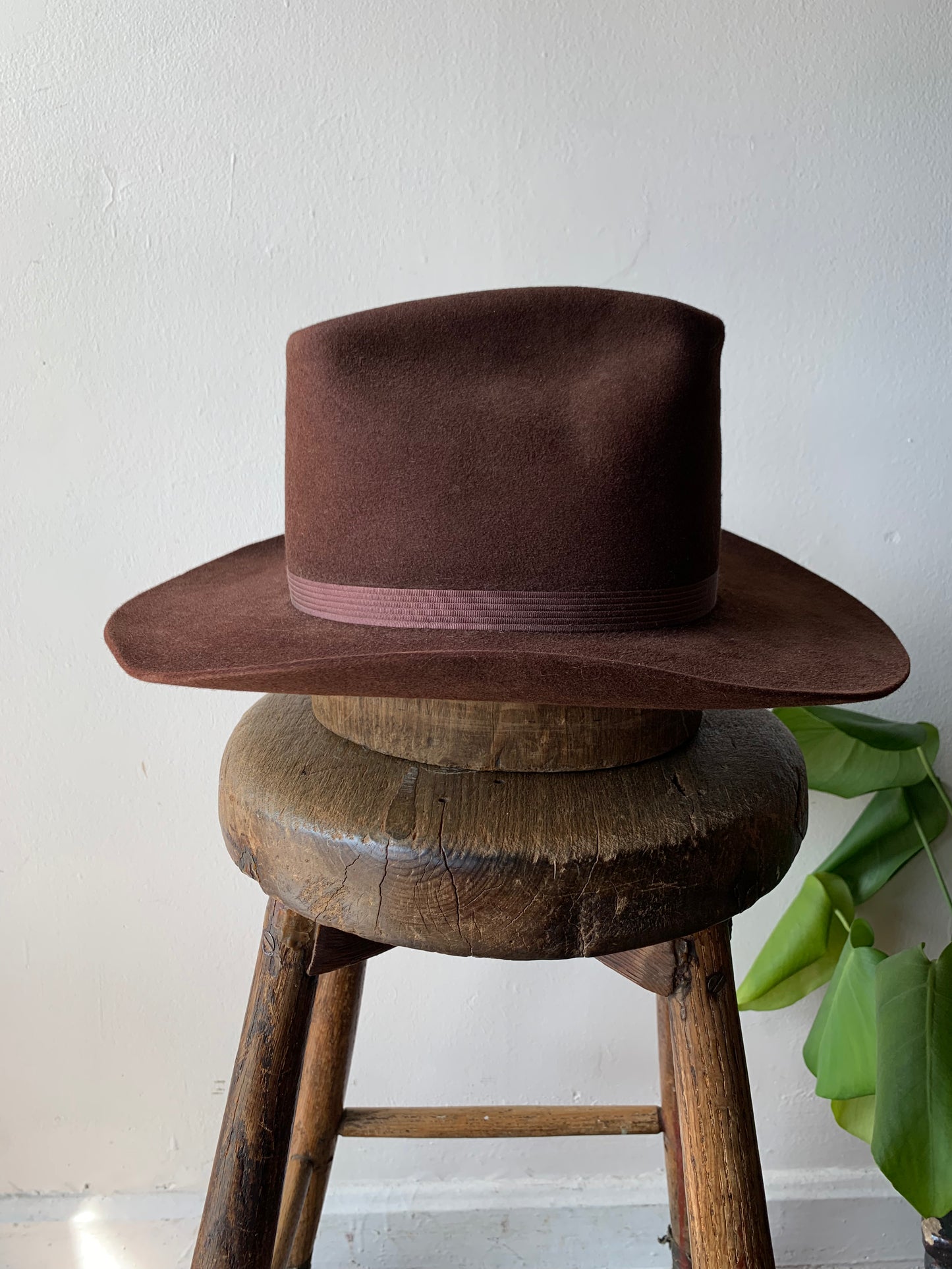 Size 7: Vintage Chocolate Brown Dancer The Hatter Hat