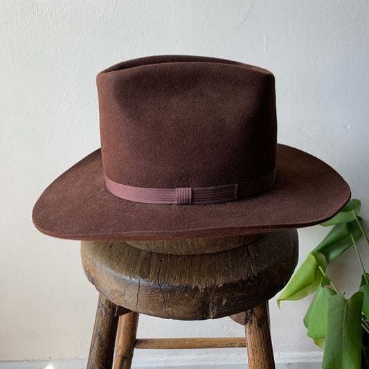 Size 7: Vintage Chocolate Brown Dancer The Hatter Hat