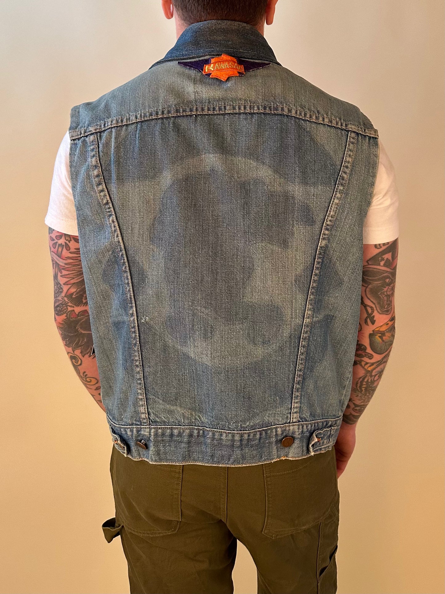 Maverick Custom Patched Denim Vest