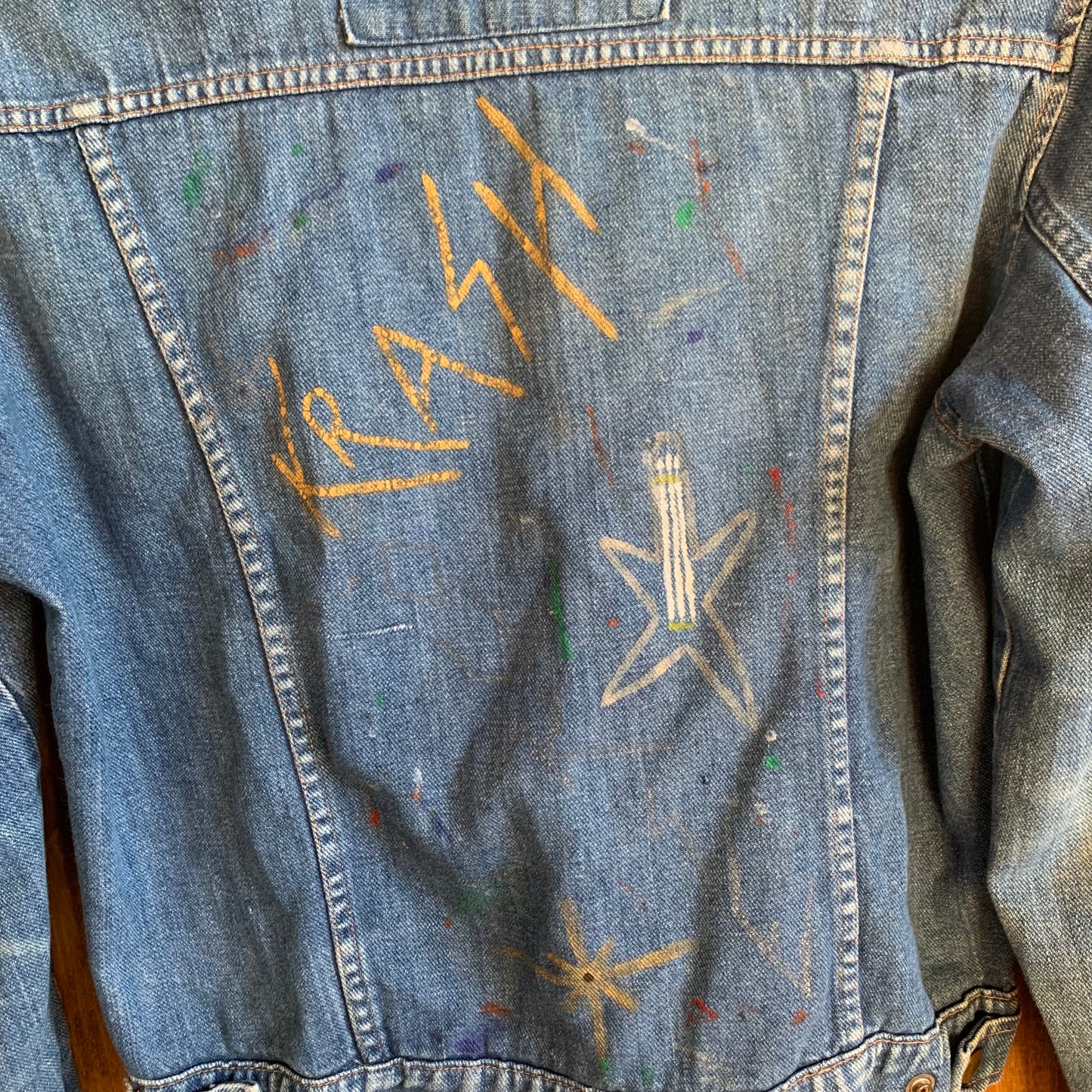 1960s Selvedge Denim Jacket w/ Art (S)