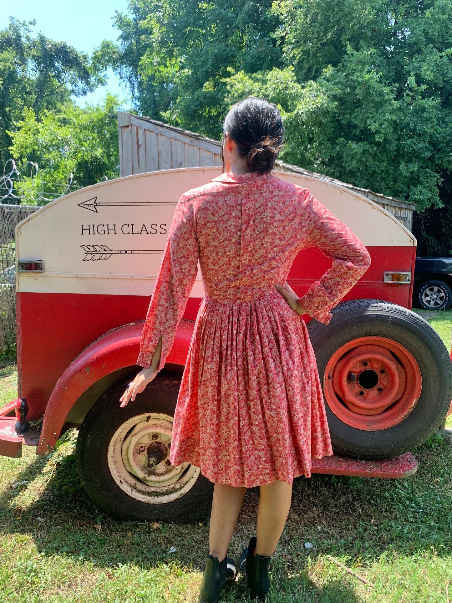 1950s Chapel Hill Floral Dress (M)