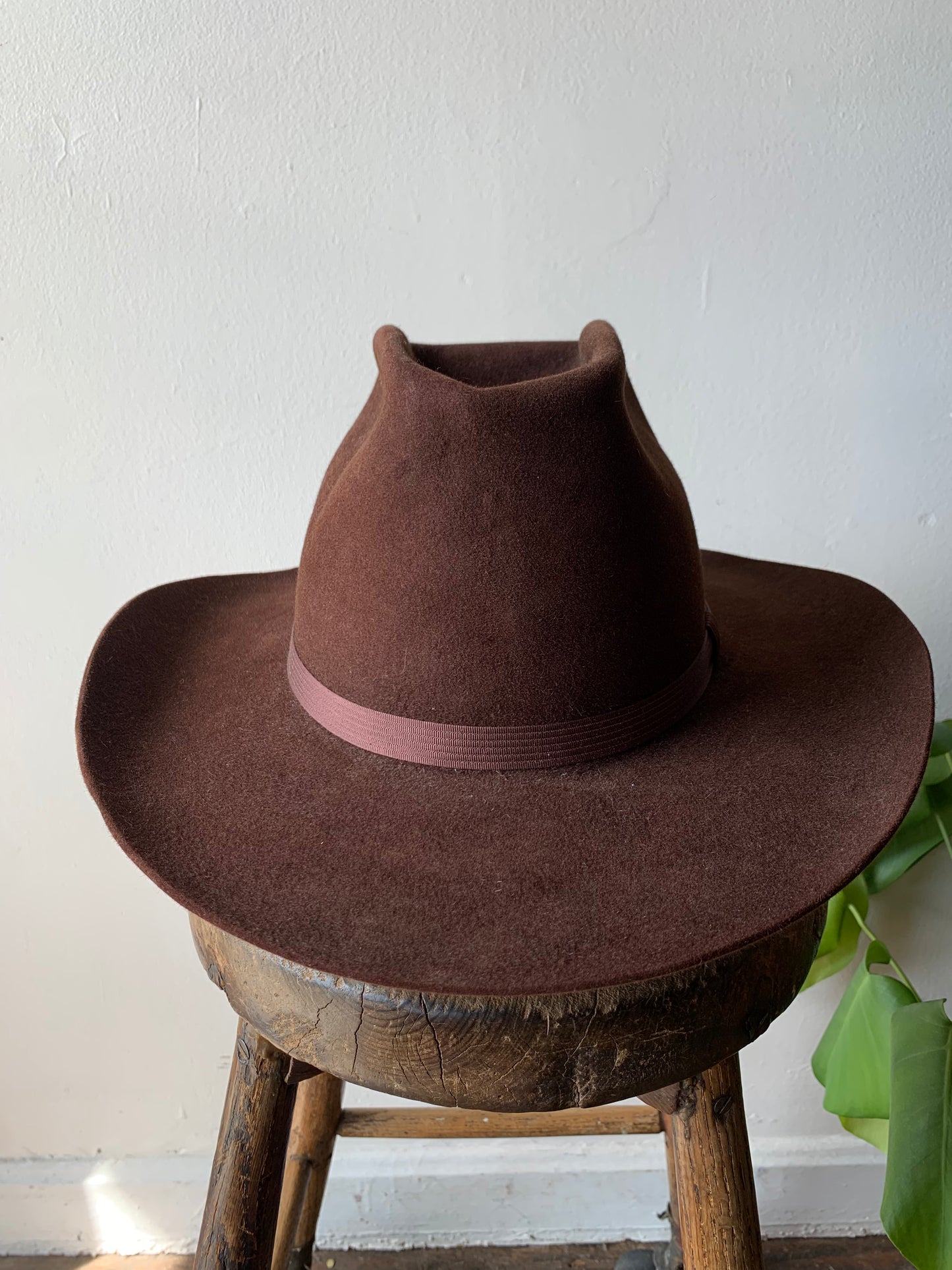 Size 7: Vintage Chocolate Brown Dancer The Hatter Hat