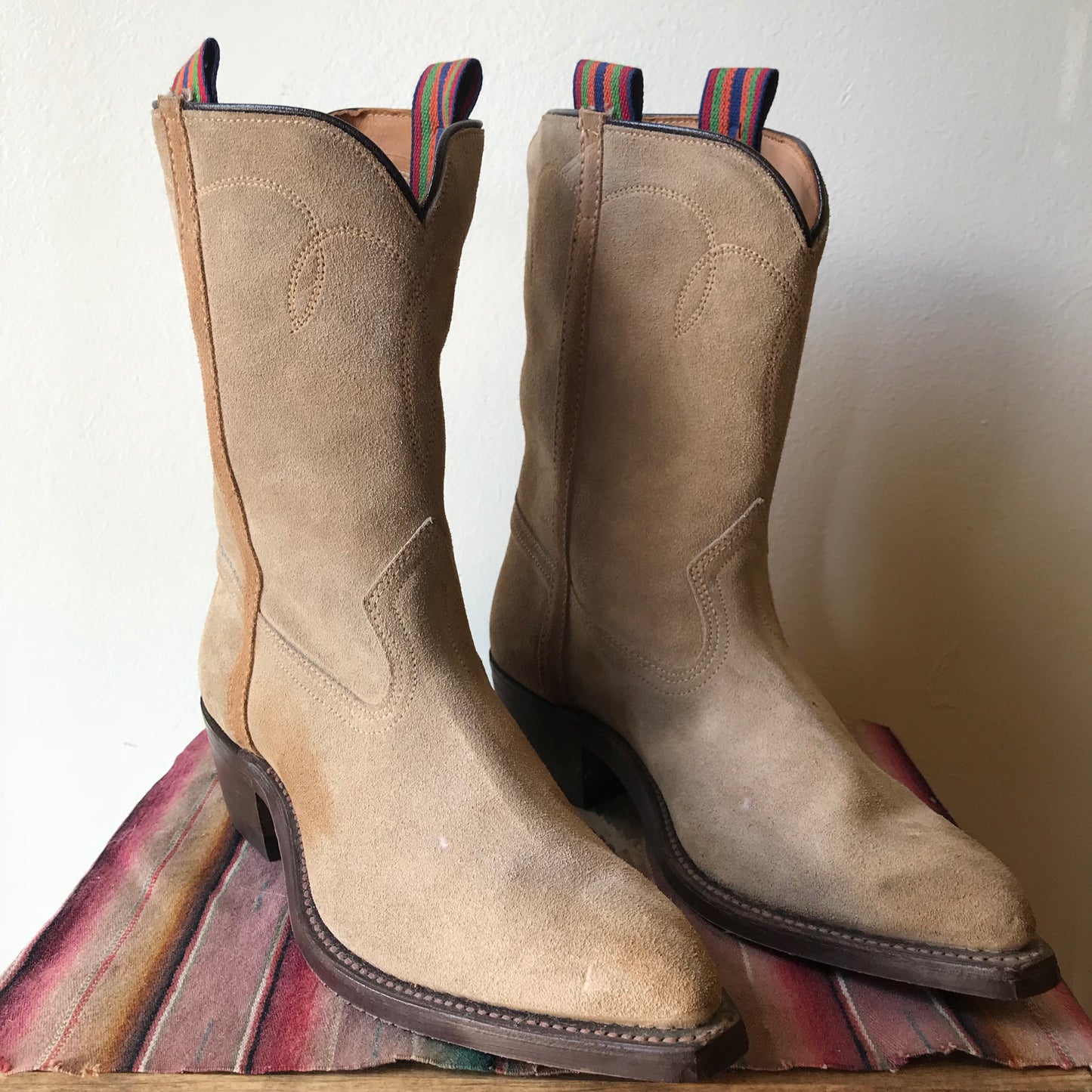 1950s NOS Suede Cowboy Boots women's 5