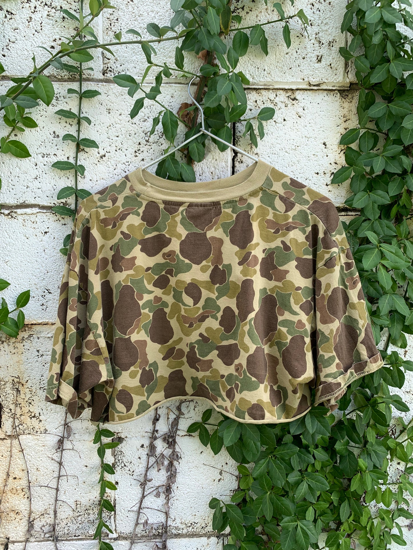 Vintage Camo Crop Top (L/XL)